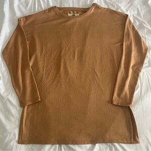 Cupio Camel Side Slip Long Sleeve Lightweight Womens Medium